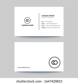 Simple and clean business card template vector design. Modern,creative, or corporate flat business card and visiting card.