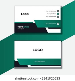 simple clean business card template vector design, layout in rectangle size. abstract creative business card, business card modern design vector