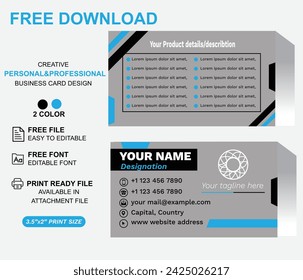 Simple and Clean Business Card Template for your business