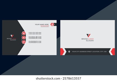 simple and clean business card template creative design, vector layout