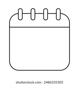 Simple Clean Calendar Icon for Scheduling and Planning.