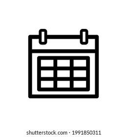 Diseño De Icono De Esquema De Calendario Simple Y Limpio