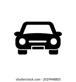 Simple And Clean Car Icon Silhouette Vector Illustration