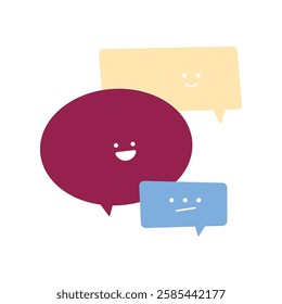 Simple and clean chat vector illustration