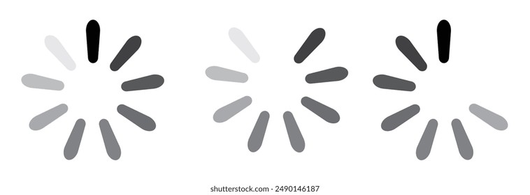 Simple And Clean Circle Lines Loading, Buffering Vector Icon design eps 10