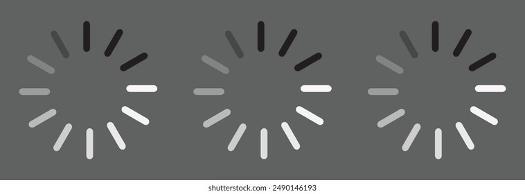 Simple And Clean Circle Lines Loading, Buffering Vector Icon design eps 10