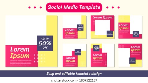 Simple, Clean and Colorful Social Media Template