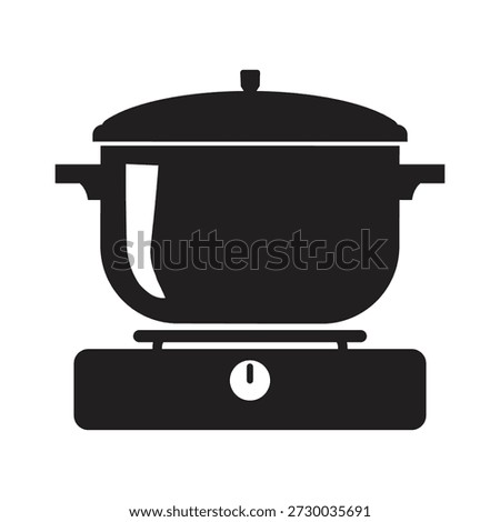 Simple and clean cooking pot icon vector design template.