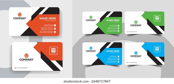 Simple and Clean Corporate Business Card Template in Minimalist Style