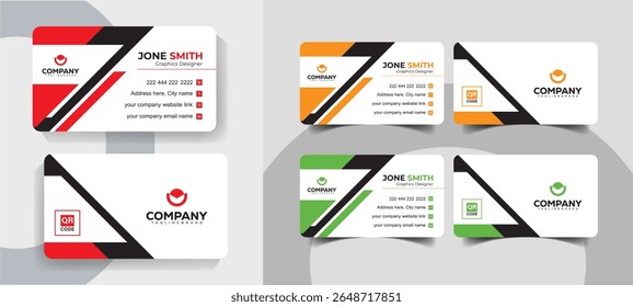 Simple and Clean Corporate Business Card Template in Minimalist Style