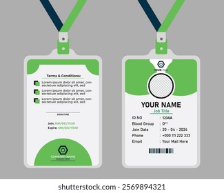 Simple and clean creative 2 side business id card template. vector.