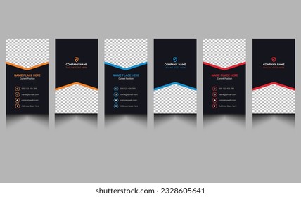 Simple clean creative company modern corporate name visiting business card template design. Abstract elegant minimal professional construction real estate vertical business card design template.