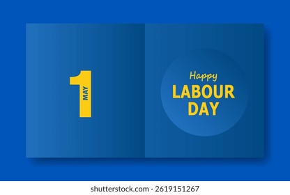 Simple and clean design celebrating Labour Day with minimalistic style. Perfect for banners, posters, and social media posts