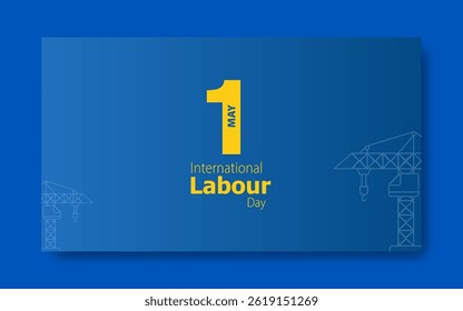 Simple and clean design celebrating Labour Day with minimalistic style. Perfect for banners, posters, and social media posts