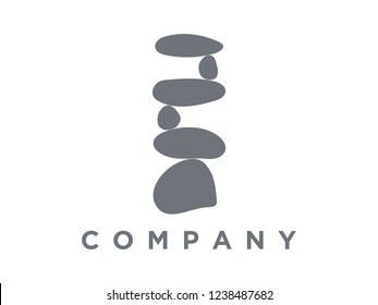 Simple and clean design illustration rock balancing.