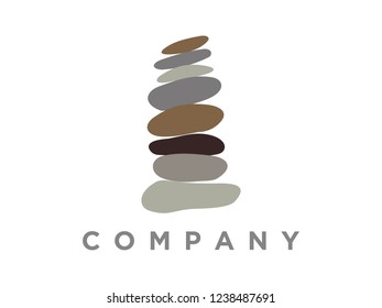 Simple and clean design illustration rock balancing.