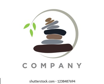 Simple and clean design illustration rock balancing.