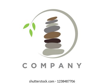 Simple and clean design illustration rock balancing.