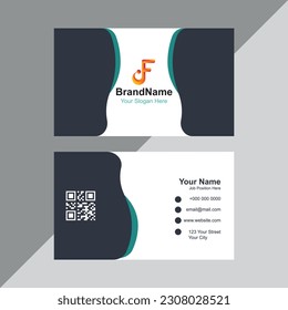 Simple Clean Design Layout, Professional business card template, visiting card template layout. Double sided business card design.