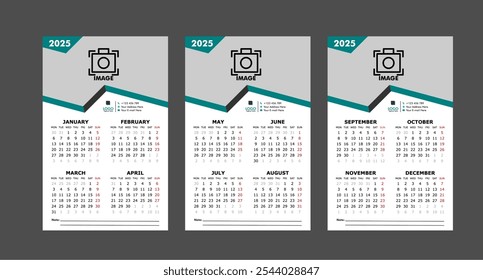 El diseño simple y limpio hace que sea fácil determinar los horarios importantes. Adecuado para empresas que quieren un aspecto profesional y ordenado en su calendario.