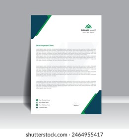 Simple and clean design professional letterhead template, for your project, vector design.