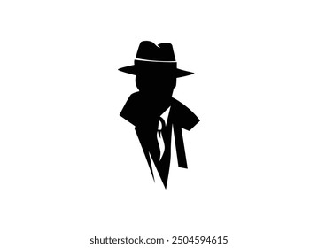 Simple and clean detective logo design. Detectives theme logo	Vector Illustration