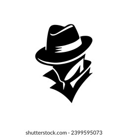 Simple Clean Detective Theme logo Vector Black