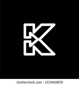 simple and clean direct K monogram logo 