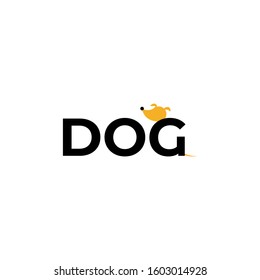 simple and clean dog logo 