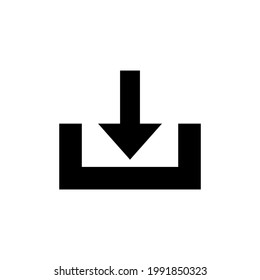 Simple And Clean Download Icon Vector Icon Design