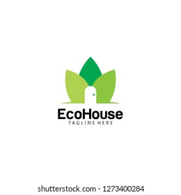 Simple and Clean Eco House Logo Template