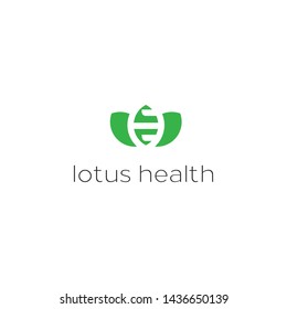 simple, clean, elegant and modern logo design with lotus icon