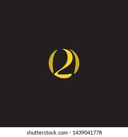 simple, clean elegant, modern and luxury logo design with initial e and number 2 forming circle looks like a flower