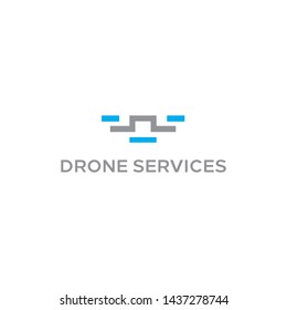 simple, clean, elegant, modern and sophisticated logo design illustration inspiration with a drone for technology, digital, computer, photography, sport, outdoor, aviation, etc