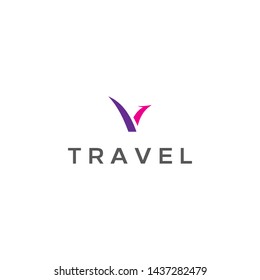 simple, clean, elegant, modern and sophisticated logo design illustration inspiration with a bird for tour/travel, transportation, holiday, airplane, aviation, etc