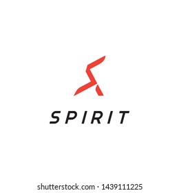 simple, clean, elegant modern and sophisticated monogram S logo design illustration inspiration for sport