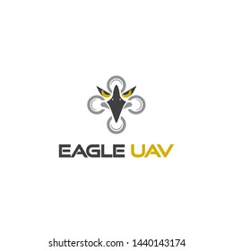 simple, clean, elegant, modern and sophisticated logo design illustration inspiration with a drone and eagle for technology, digital, computer, photography, sport, outdoor, aviation, etc