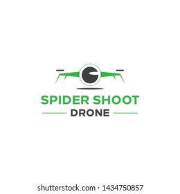 simple, clean, elegant, modern, unique and sophisticated logo design with camera lens and drone for technology, security, digital, computer, internet, sport, etc