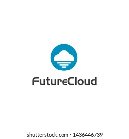 simple, clean, elegant, modern, unique, bold and sophisticated logo design with cloud, stairs and circle for business and finance, accounting, consulting, technology, etc
