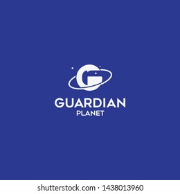 simple, clean, elegant, modern, unique, bold and sophisticated logo design illustration inspiration with initial G, Planet, star and ring for technology, computer, software, etc