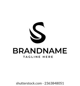 Simple, clean and elegant swan logo