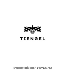 simple, clean, elegant, unique, bold, strong and powerful logo design illustration inspiration with eagle and tie