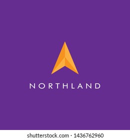 simple, clean, elegant, unique, modern and bold logo design with geometric north or compass for accounting, finance, business, construction, real estate, landmark, building, technology, travel, etc