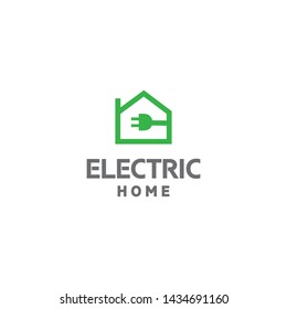 simple, clean, elegant, unique and sophisticated logo design with electric equipment and home for building, electrical installation, construction, etc