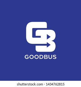 simple, clean, elegant, unique and sophisticated logo design with initial G, B, arrows for technology, transportation, etc