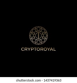 simple, clean, elegant, unique and sophisticated logo design with coin for technology, security, digital, computer, internet, Accounting & Financial, Business & Consulting, etc