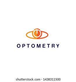 simple, clean, elegant, unique and sophisticated logo design with eye and on off icon