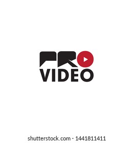 simple, clean, elegant, unique, sophisticated and modern logo design with play/video icon