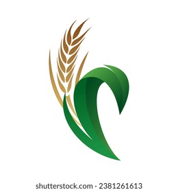 Einfaches, sauberes und elegantes Logo für Weizenpflanzen