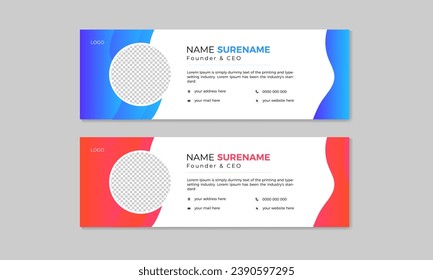 Simple and clean email signature design